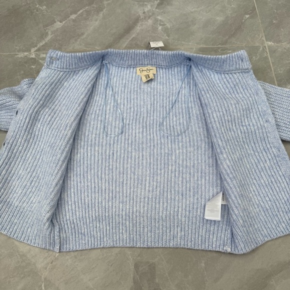 Women’s Jessica Simpson Faux Pearl Button Up Cardigan Knit Sweater Size XS - Picture 9 of 15